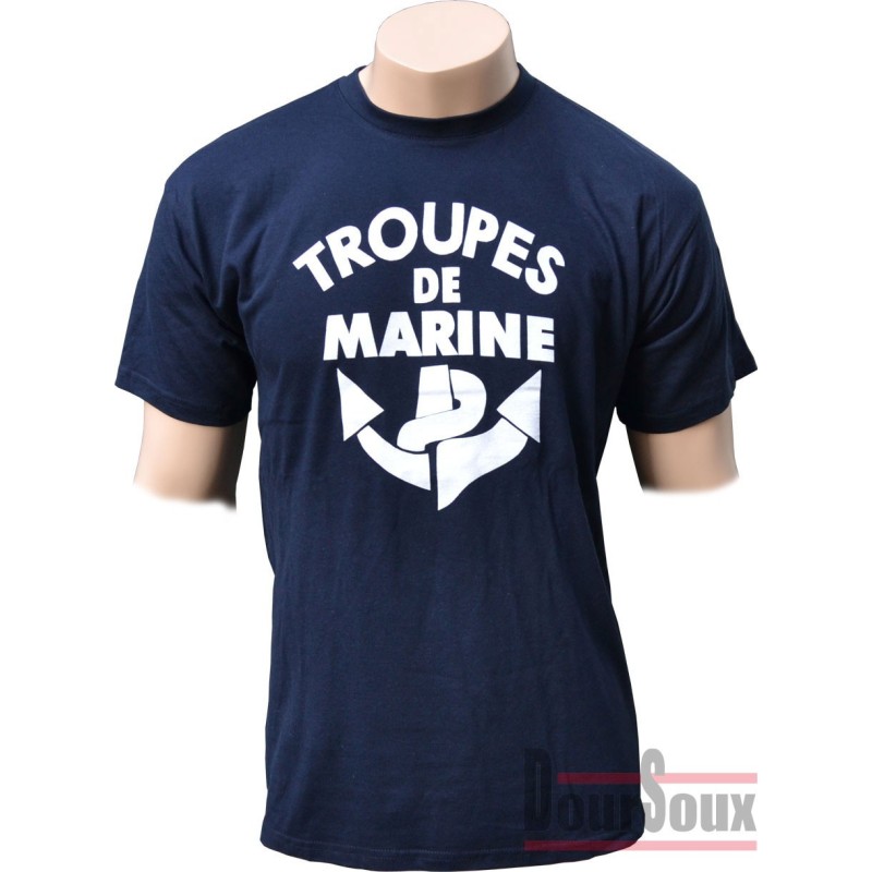 FRENCH TEE SHIRT WITH BADGE - TROUPE DE MARINE
