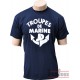 FRENCH TEE SHIRT WITH BADGE - TROUPE DE MARINE