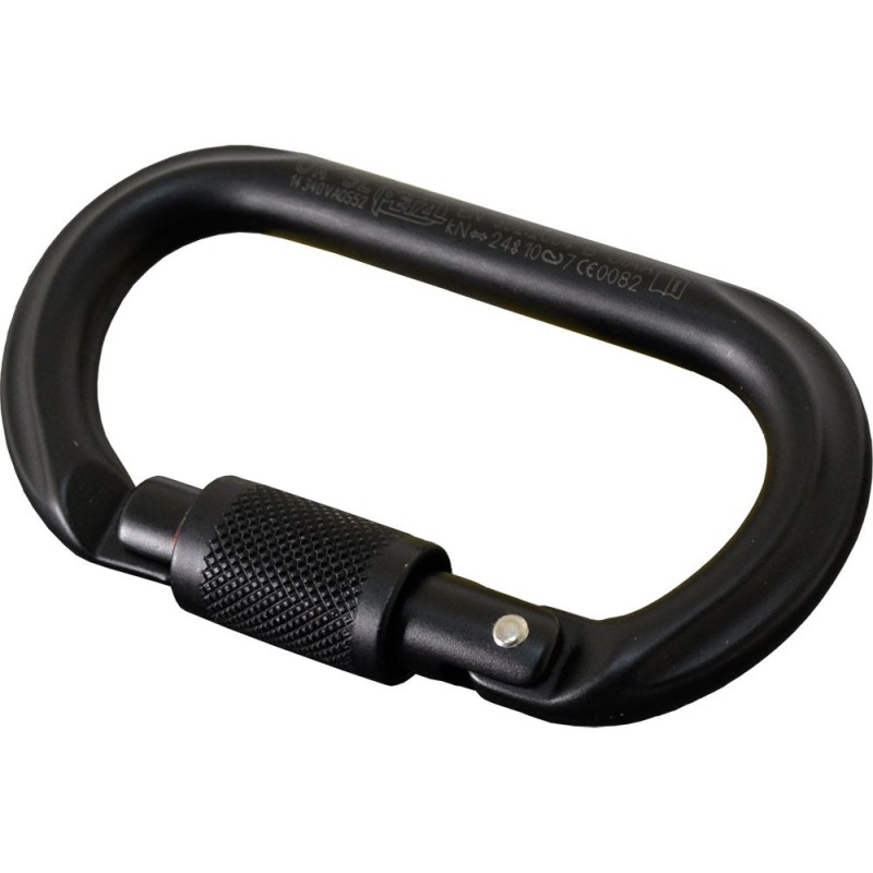 MOUSQUETON PETZL SCREW-LOCK NOIR - Doursoux