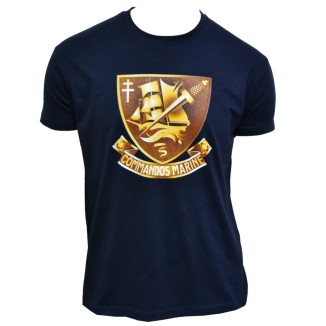 TEE SHIRT COMMANDO MARINE BLEU