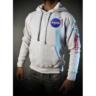 SWEAT SHIRT NASA SPACE SHUTTLE HOODY GRIS