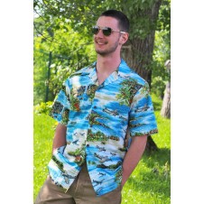 CHEMISE HAWAIENNE COTON WARBIRD PACIFIC 1