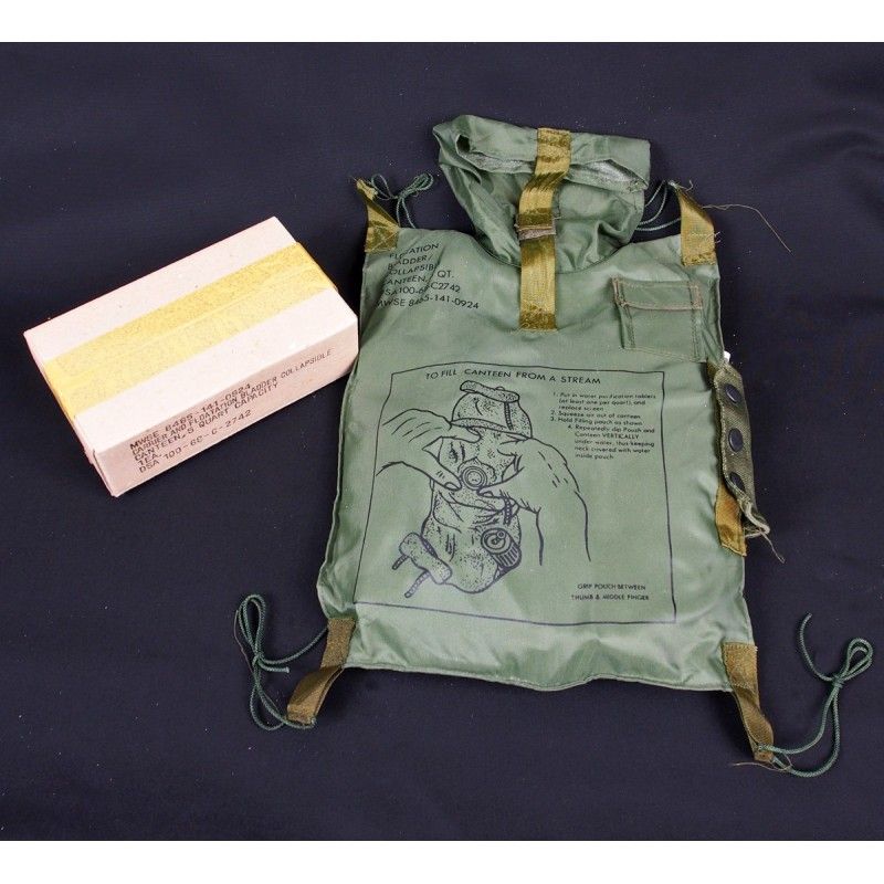 gourde us pliante Carrier & Floatation Bladder Collapsible Canteen
