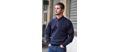 high neck military pull over