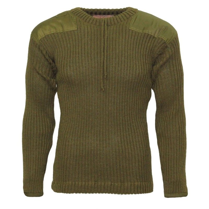 Reproduction du mythique Woolly Pully The 1945, couleur olive